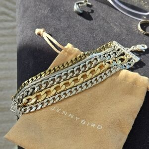 Jenny Bird Womens Chain Bracelet Featuring Gold and Silver Accents.